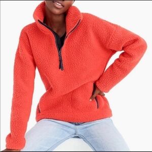 NWOT J Crew Polartec Fleece 1/2 Zip Jacket Women's Small Cozy Fall